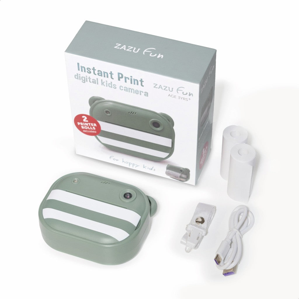 ZAZU Fun Instant Print Digital Camera for Kids, Green