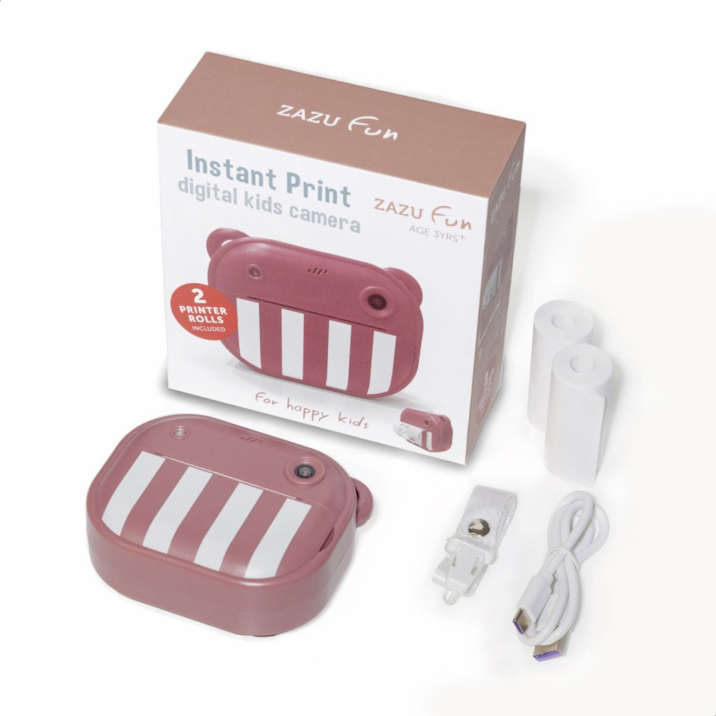 ZAZU Fun Instant Print Digital Camera for Kids, Pink