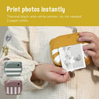 ZAZU Fun Instant Print Digital Camera for Kids, Pink