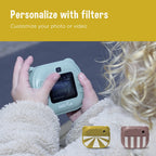 ZAZU Fun Instant Print Digital Camera for Kids, Green