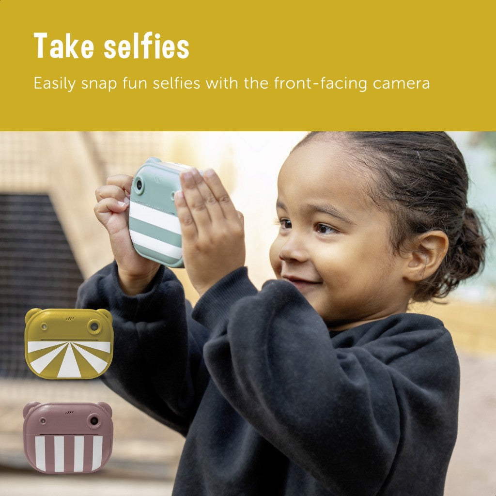 ZAZU Fun Instant Print Digital Camera for Kids, Pink